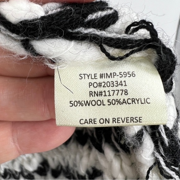 Lovestitch Flynn Marled Knit Long Sleeves Shawl Mixed Media Cardigan Sweater - Picture 10 of 11